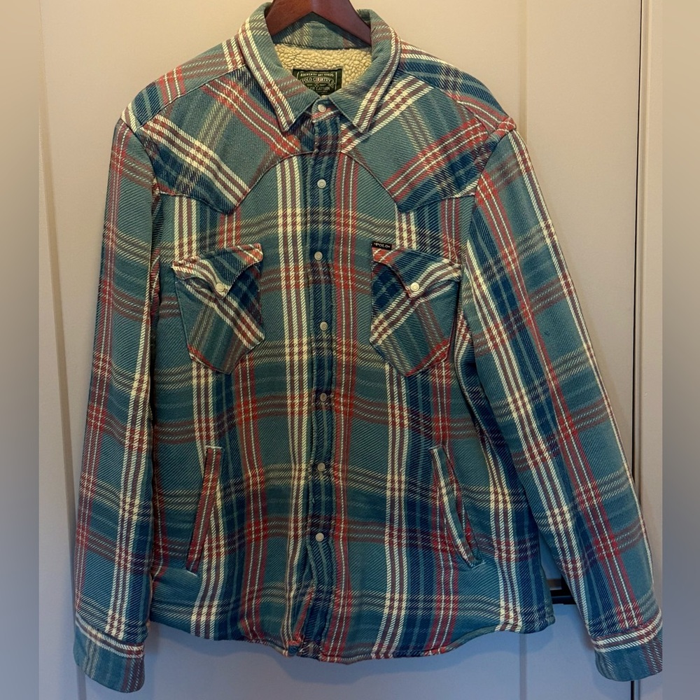 Polo Country Ralph Lauren Plaid Sherpa Shacket Jacket Size XL
